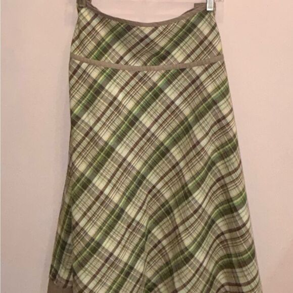 Vintage Plaid A-Line Skirt w/ Pockets Size 12 Preppy Academia Fall Style - Picture 5 of 9